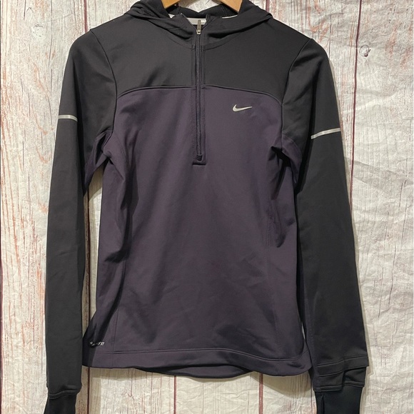 Nike Jackets & Blazers - Nike Dri Fit Zip Up Pullover Hoodie Purple & Black Size XS